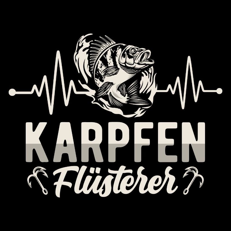 Angler Karpfen Flüsterer Herzschlag angeln