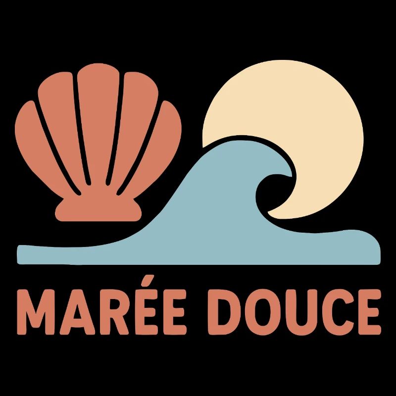 Marée douce – Vagues & soleil rétro