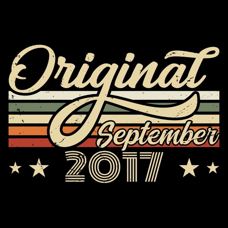 2017 Septembre Né Anniversaire Année de naissance 2017