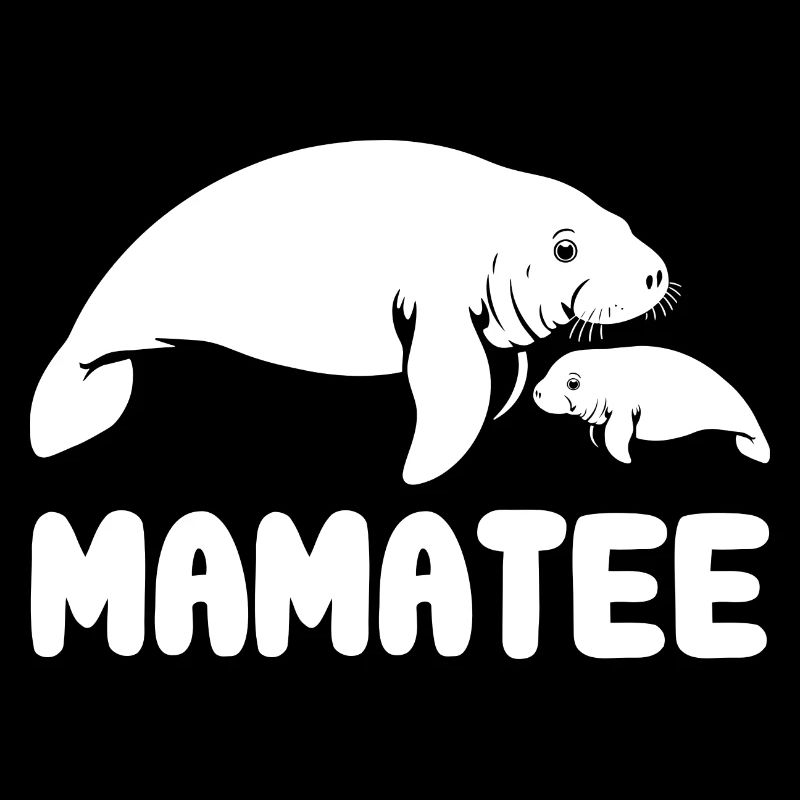 Maman lamantin avec bébé - Lamantin - Sirène