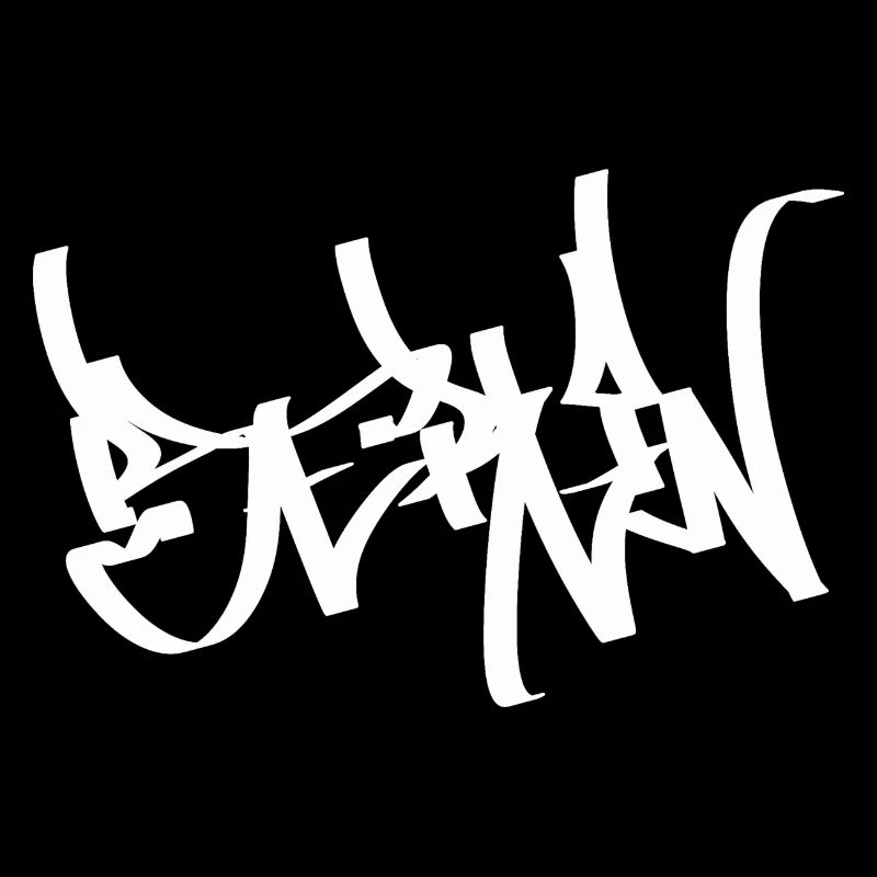 Berlin Graffiti Tag Handstyle white