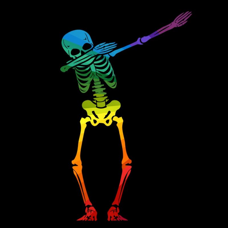 Dabbing Skeleton Gay Pride