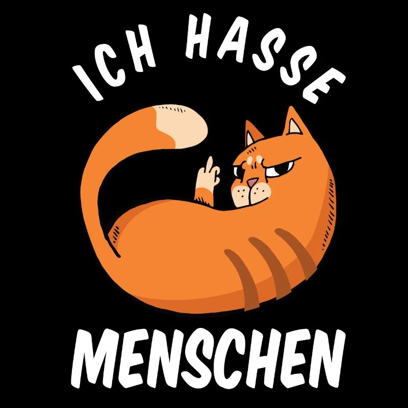Ich hasse Menschen lustige und süße Katze