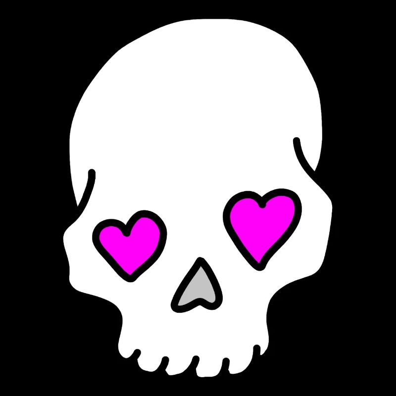 Tête de mort Coeur Amour