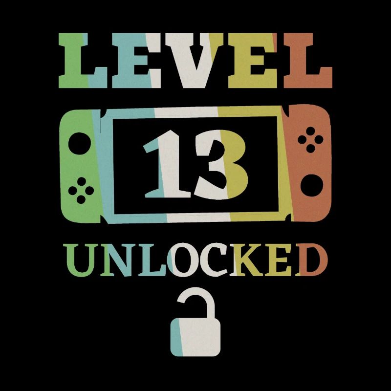 Level 13 unlocked 13. Geburtstag Geschenk