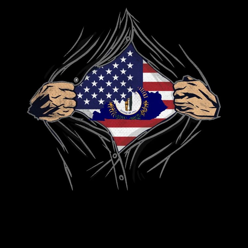 Rip Reveal America Drapeau de l’État Kentucky