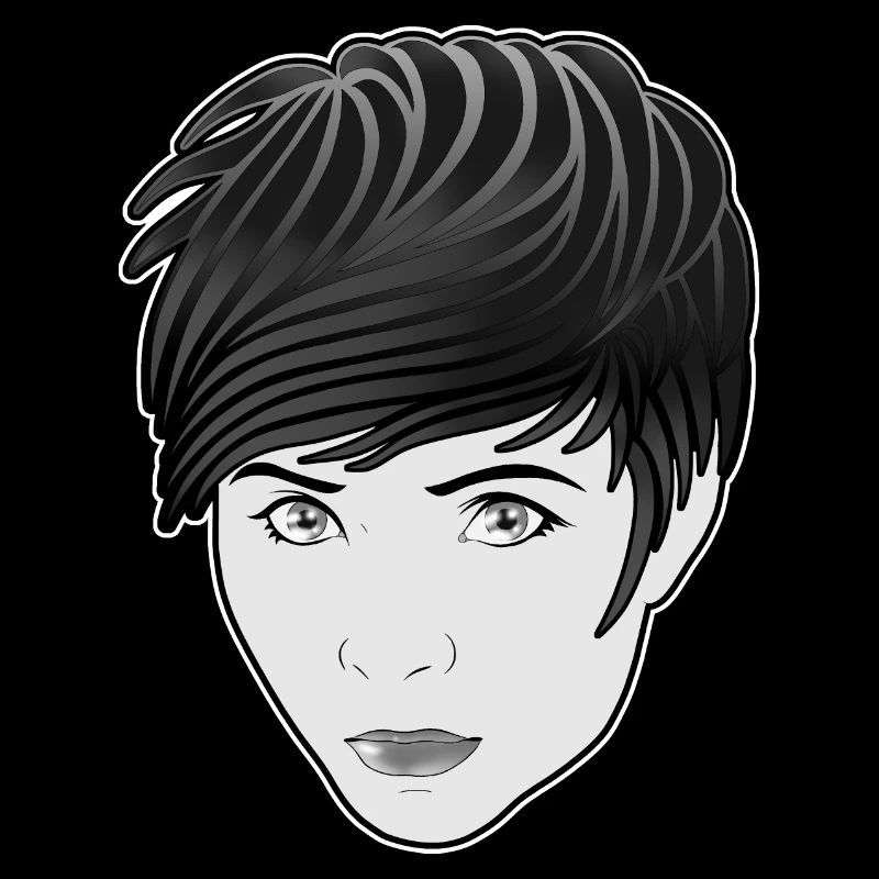 Gothic Woman im Comicstil