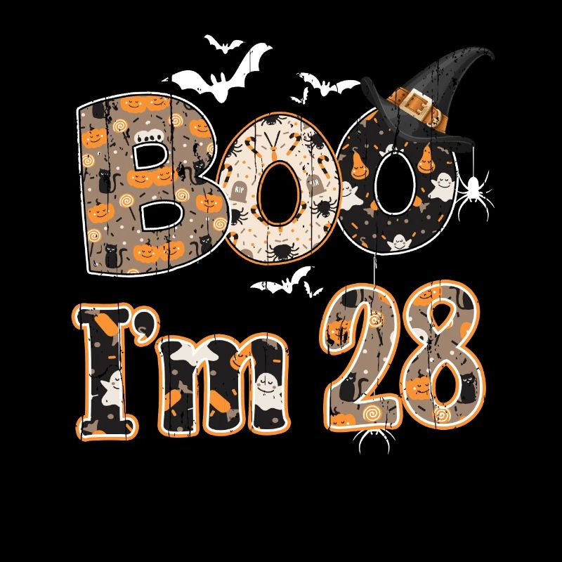 Halloween Pattern Ghost Creatures Birth Age 28