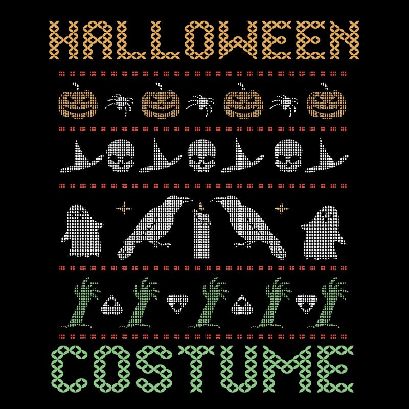 Stitch Pattern Horror Scary Creatures Halloween