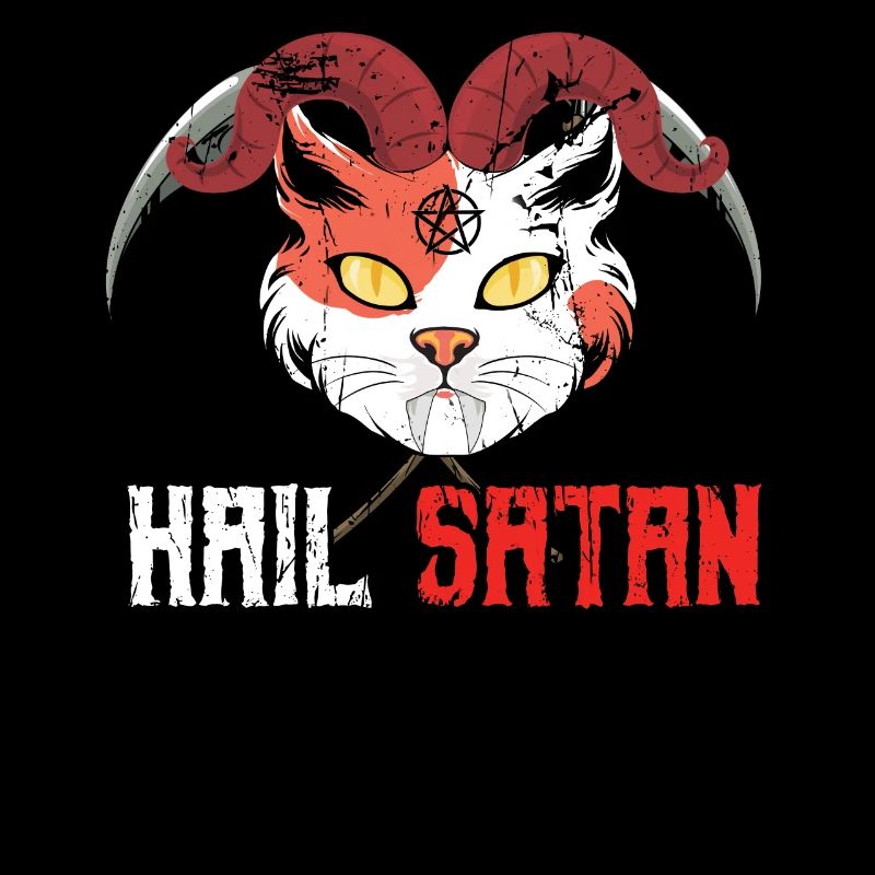 Creepy Cat Devil Horreur Effrayant Halloween