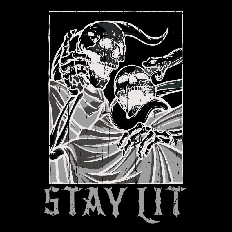 Skeleton Bones Tarot Card Occult Stay Gothic