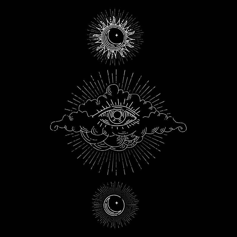 Eye And Moon Goth Occult Satanic Gothic Halloween
