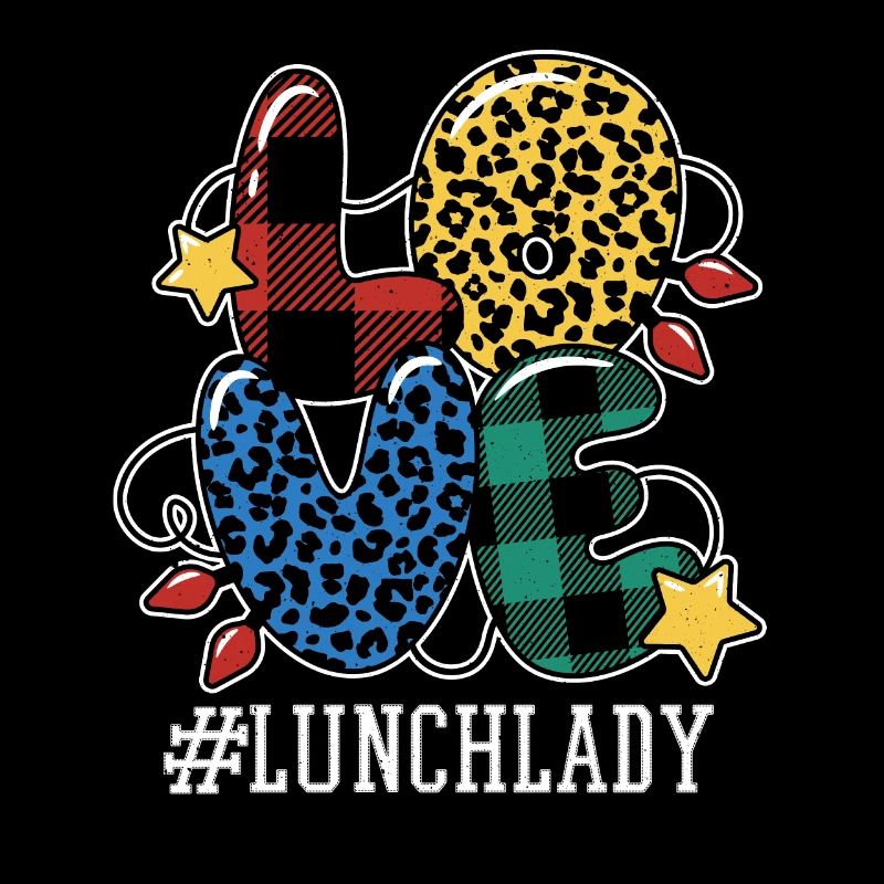 Pattern Lunch Cafeteria Lady Love Christmas