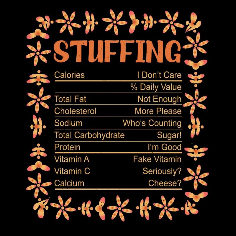 Nutrient Content Floral Stuffing Thanksgiving