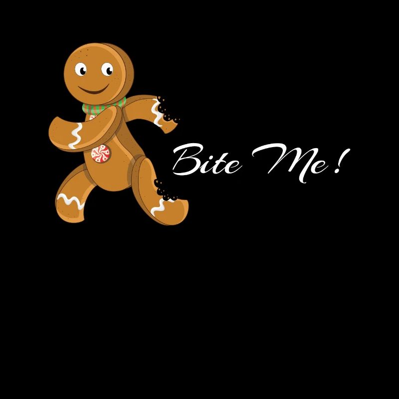 Bite Cookie Me December Santa Joke Funny Christmas