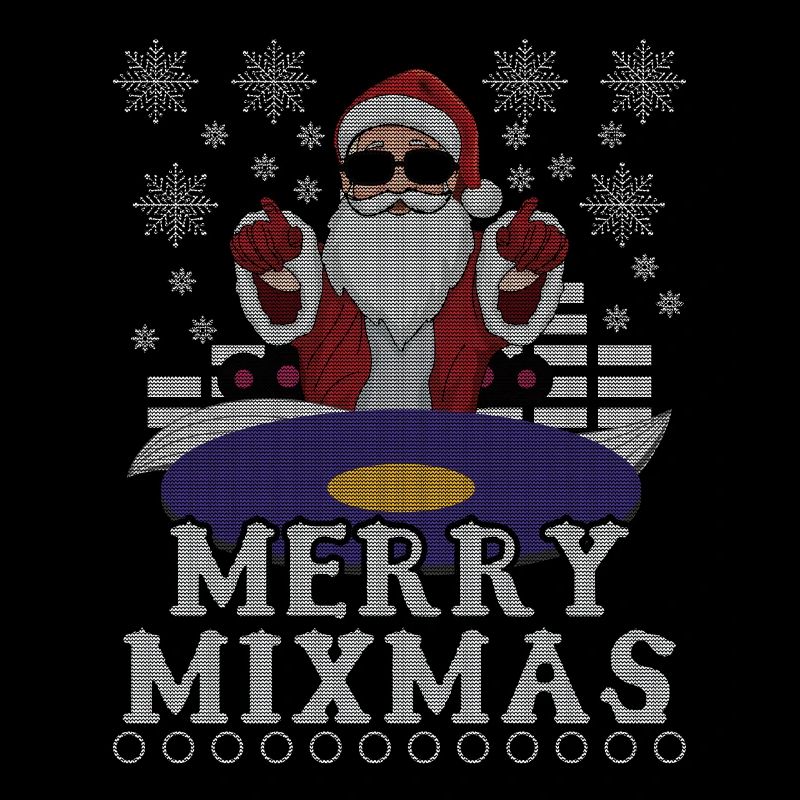 Hässlicher Dezember Techno Rave Mix Santa Ugly Christmas
