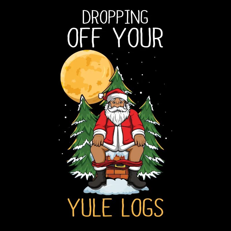 Décembre Caca Père Noël Blague Drôle Noël