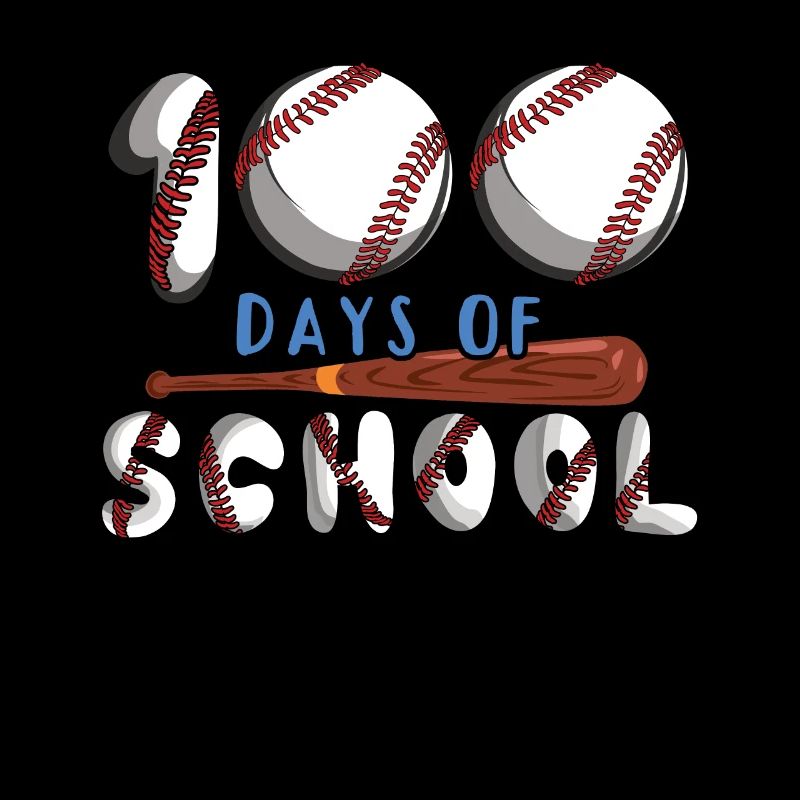 Étudiant 100e jour de baseball 100 jours d’école