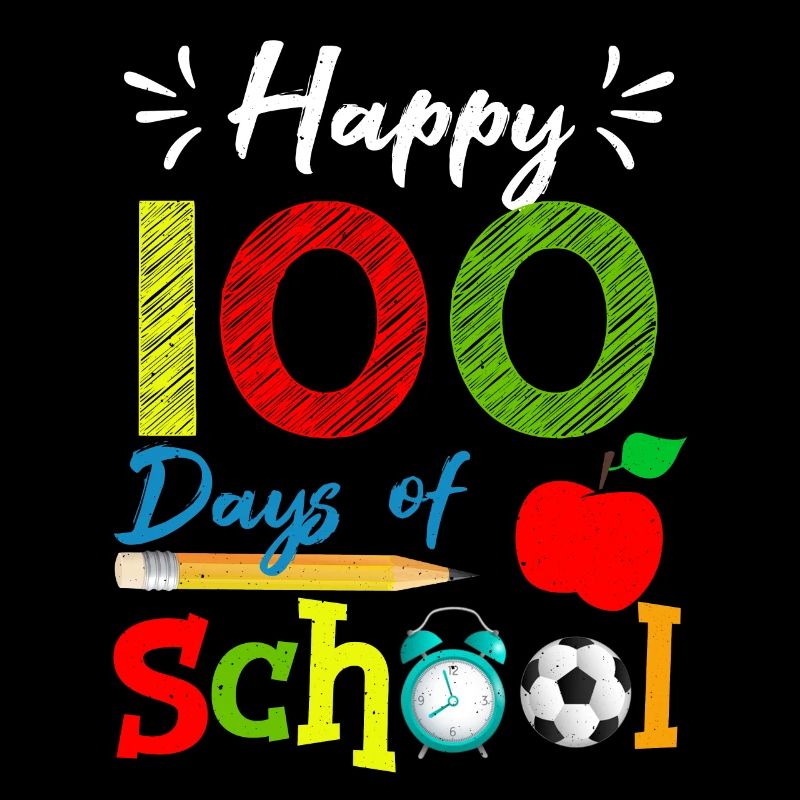 Un étudiant Apple heureux 100e jour 100 jours d’école
