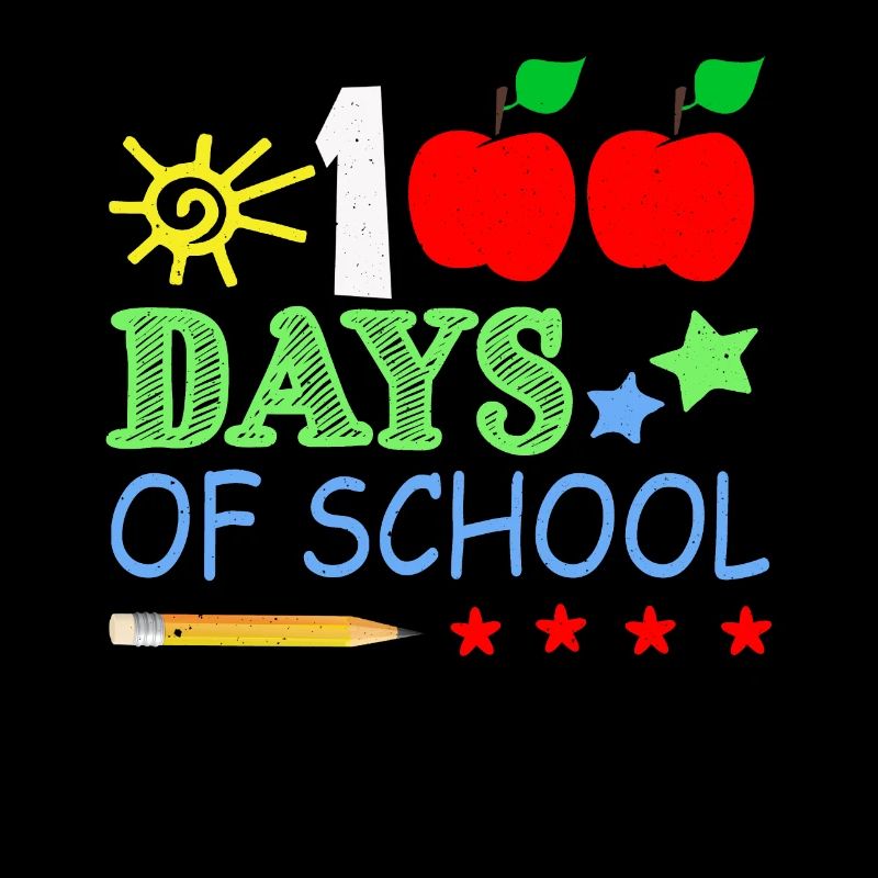 Crayon 100e jour pomme 100 jours d’école