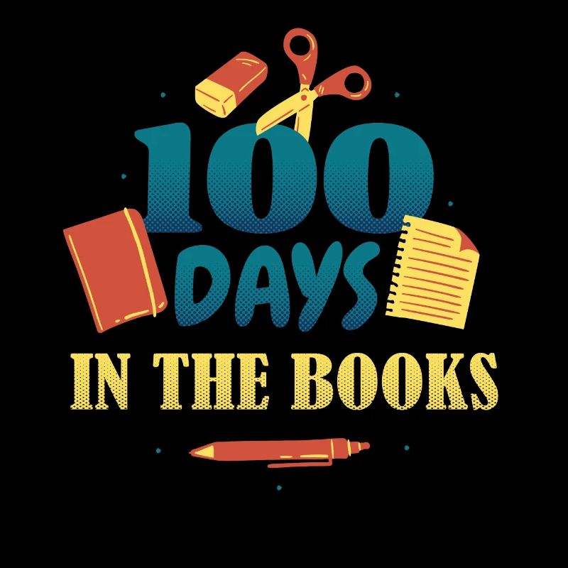 Bücher Stift 100. Tag in Büchern 100 Tage Schule