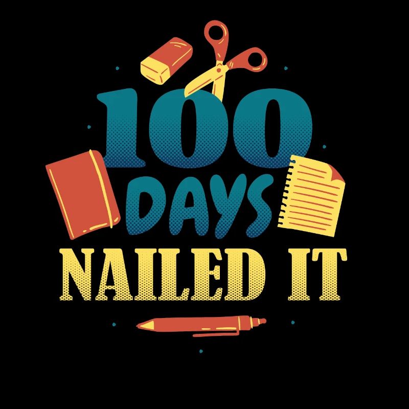 Bücher Stift 100. Tag genagelt 100 Tage Schule