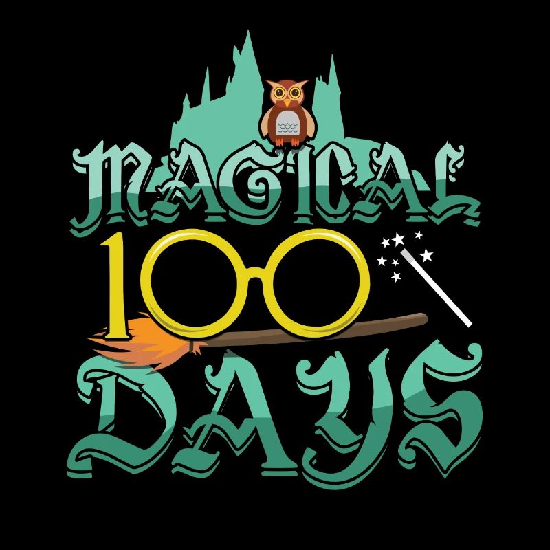 Magische 100. Tag Eule Glückliche 100 Tage Schule