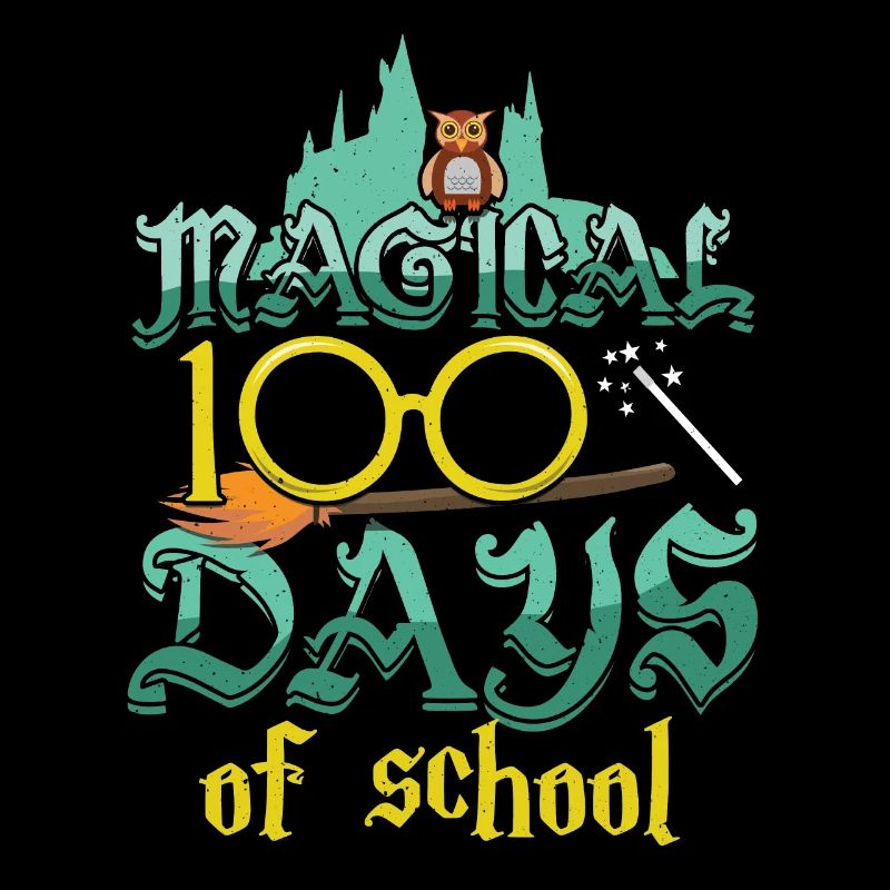 Magischer 100. Tag süße Eule Happy 100 Tag der Schule
