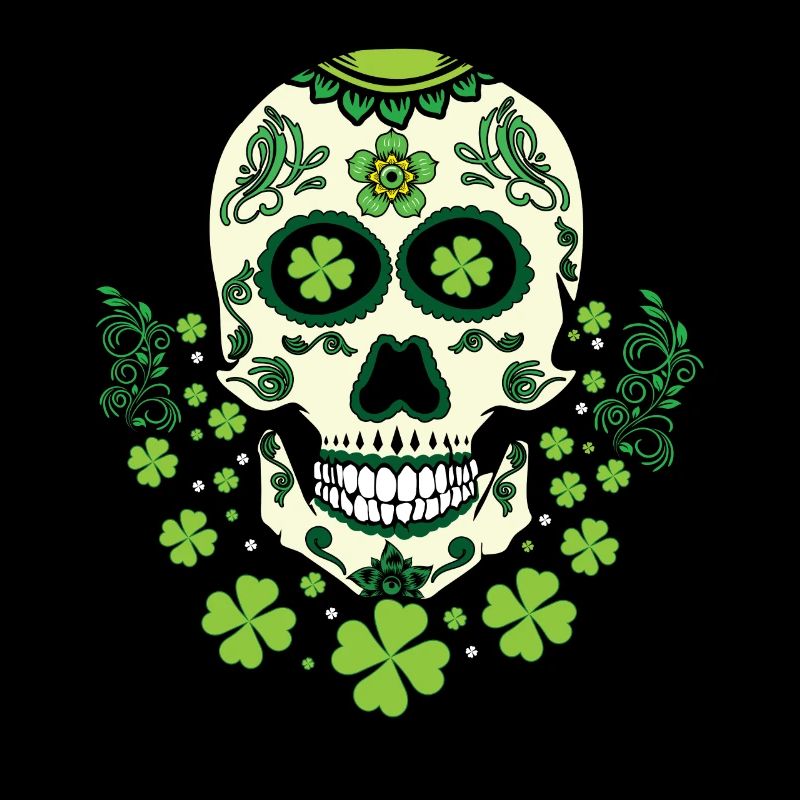 Sugar Bone Skeleton Shamrock Saint Patrick Day