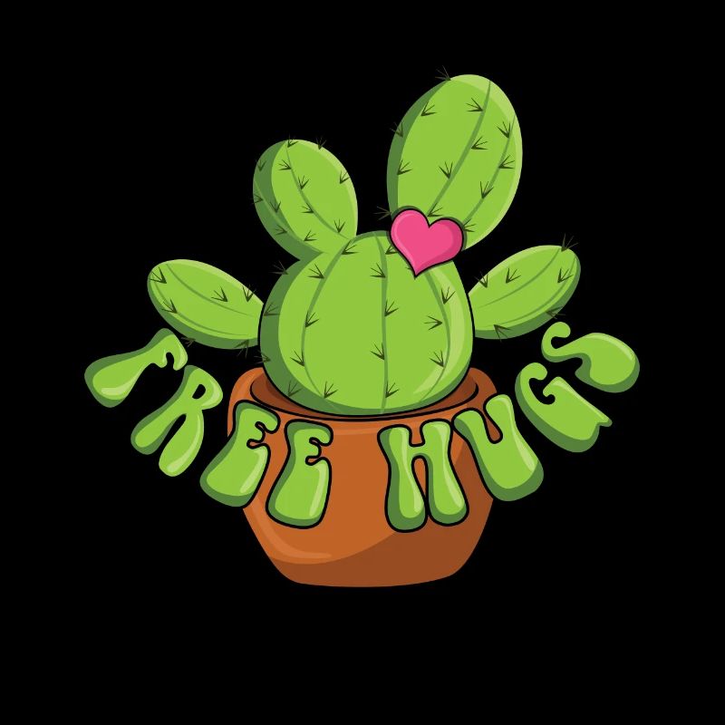 Hug Cactus Funny Farmer Garden Hobby Gardener