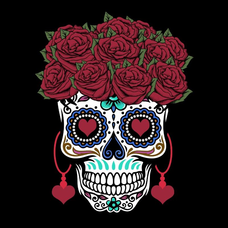 Rose Valentines Sugar Bone Muertos Day Halloween