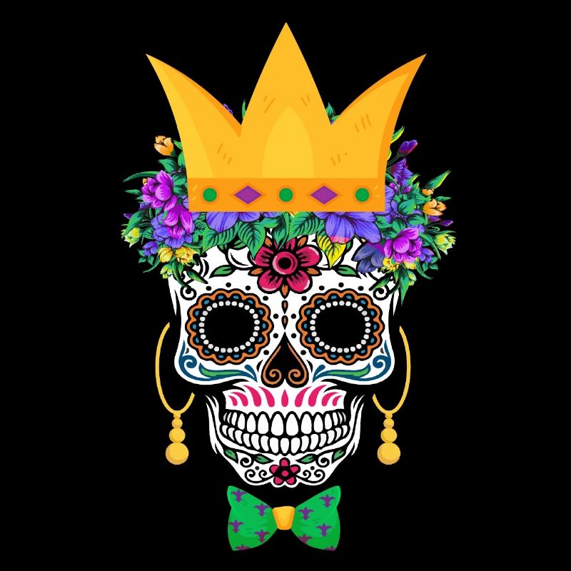 Mardi Gras Masque Fleur Sucre Dia de Los Muertos