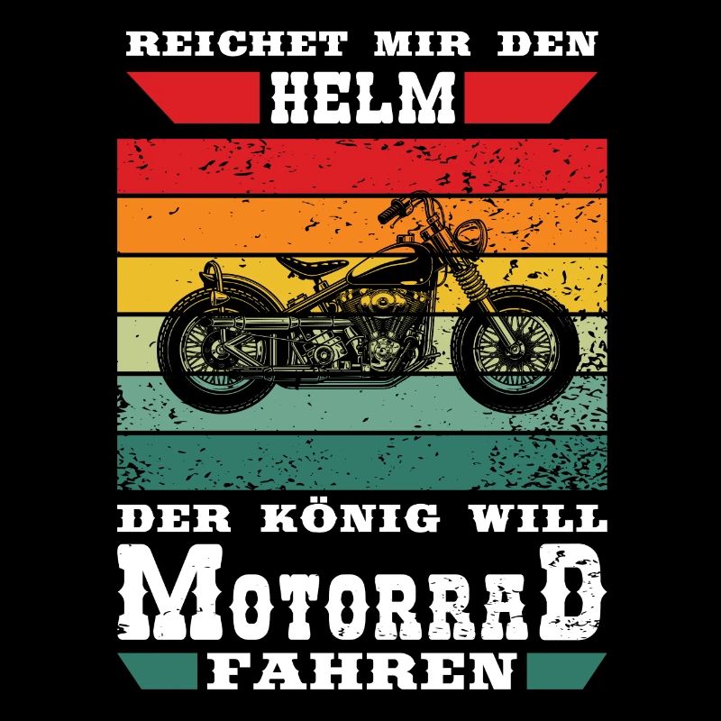 Motorradhelm Vintage Motorradfahrer Biker Geschenk