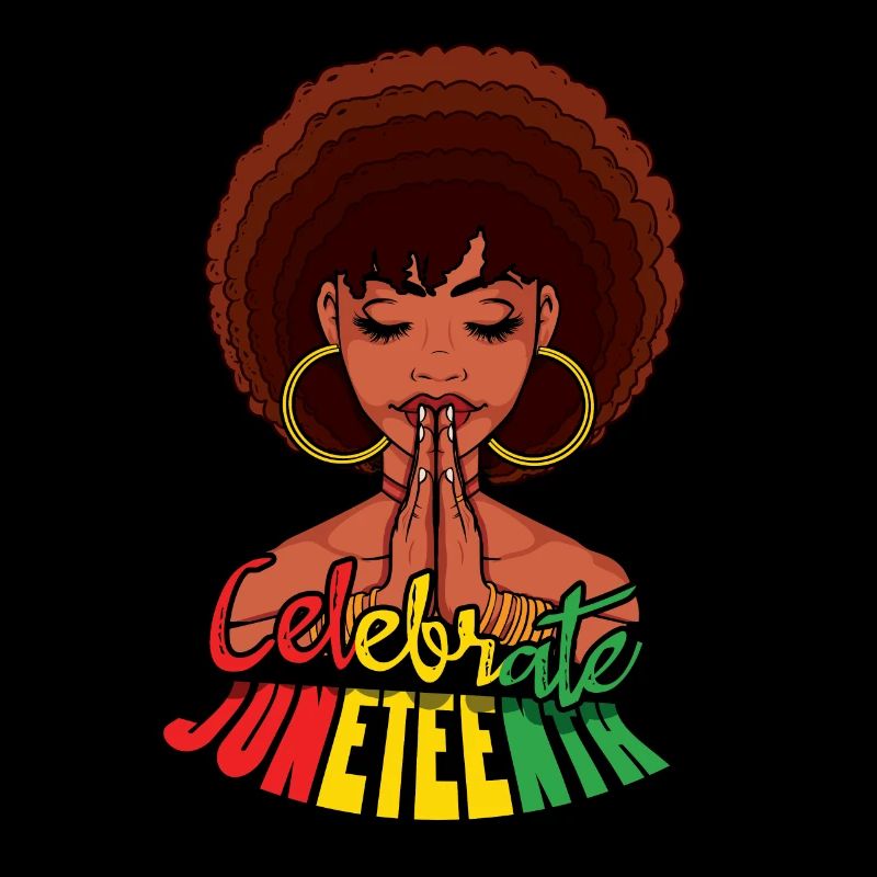 Mädchen feiern Juneteenth Schwarze Geschichte