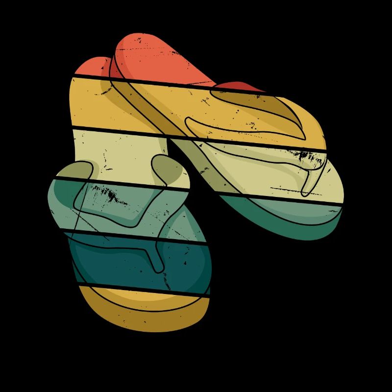 Vintage Flip Flops Beach Surf Hallo Sommer