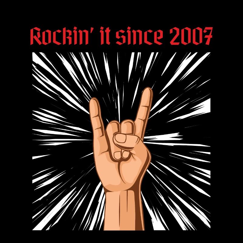 Rockin it since 2007 Heavy Metal Geburtstag Gruß