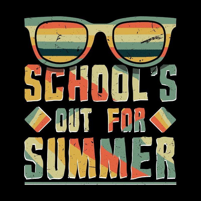 Bye School Out Happy Last Class Retro Vintage