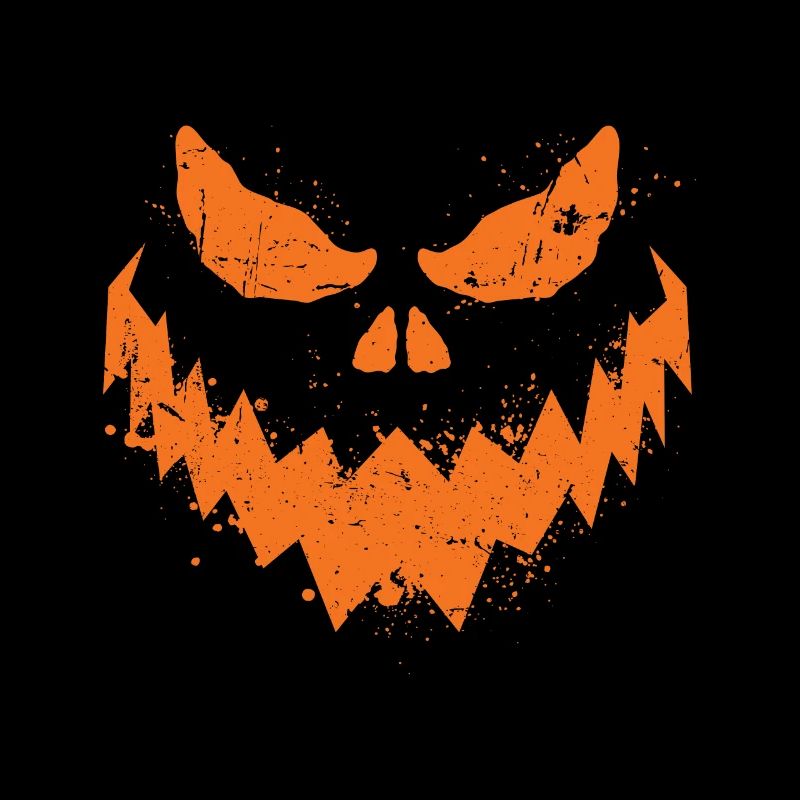 Cool Pumpkin Head Face Lazy Halloween Pumpkin