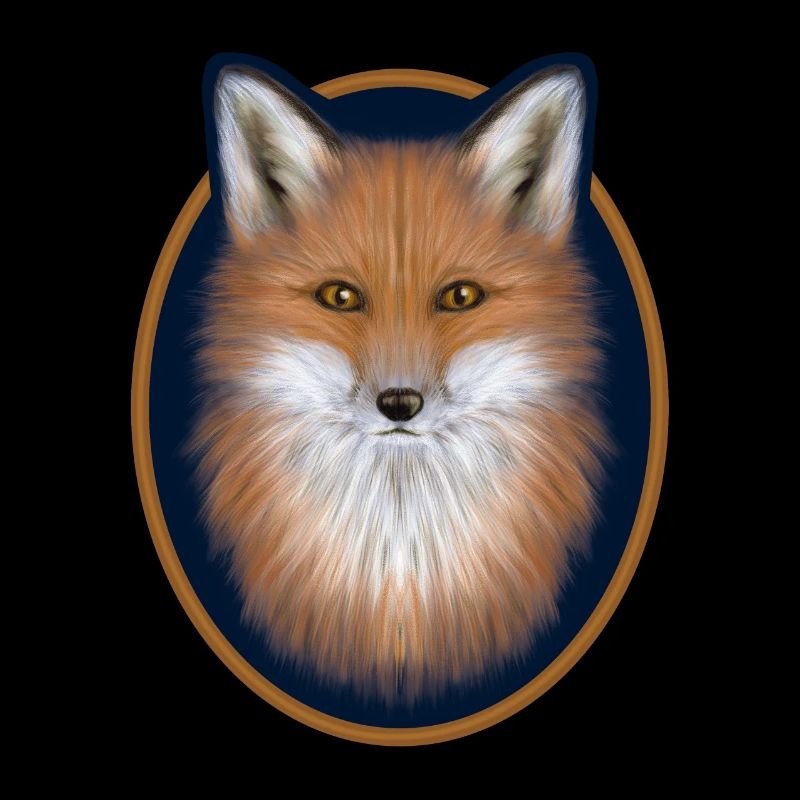 Renard mignon dessiné sur tablette graphique