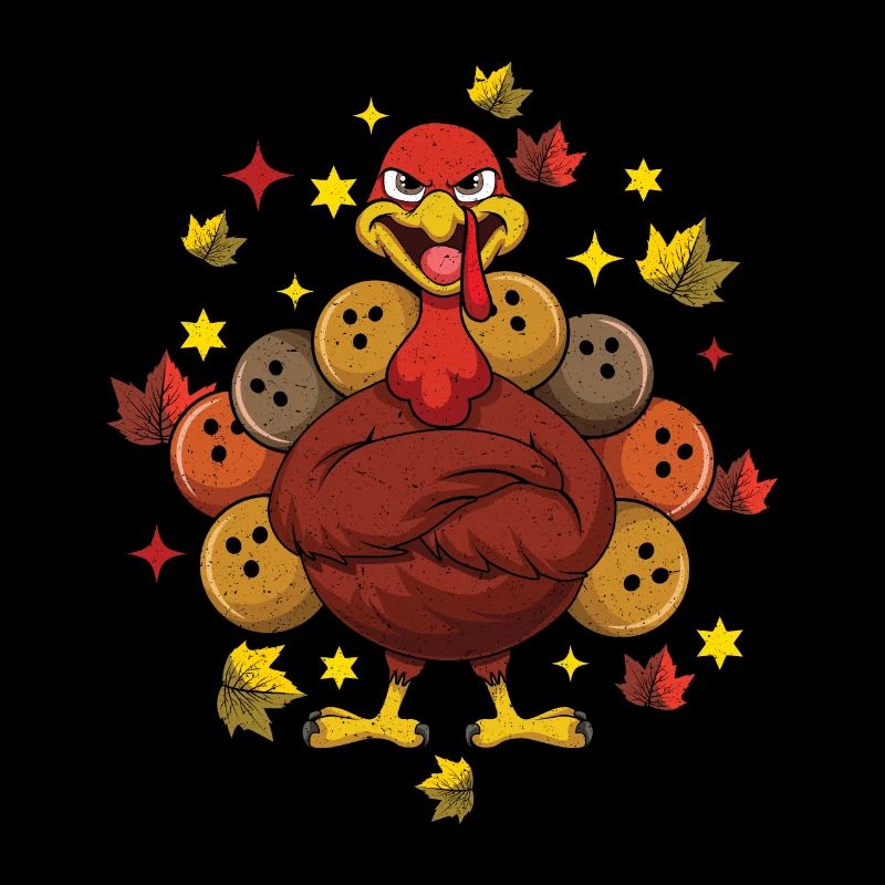 Dankbarer Truthahn Bowling Pin Passend zu Thanksgiving