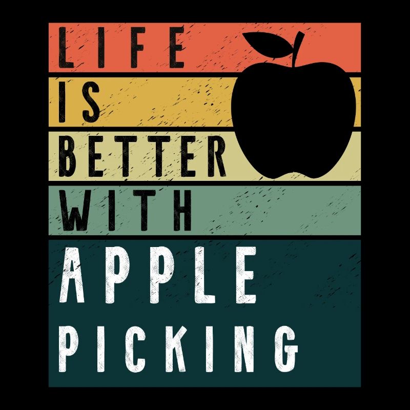 Life Is Better With Apple Picking Retro