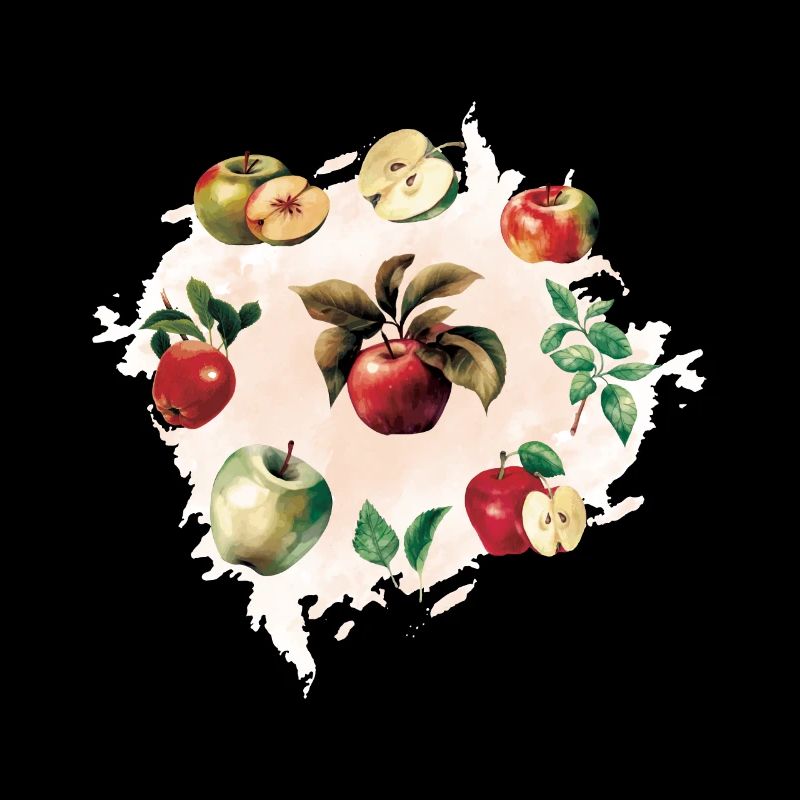 Verschiedene Apfelsorten Realistischer Apfel