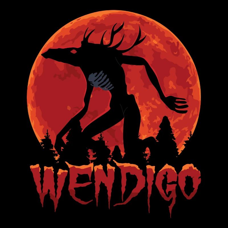 Cryptide Monstres Folk Wendigo Cryptide Effrayant