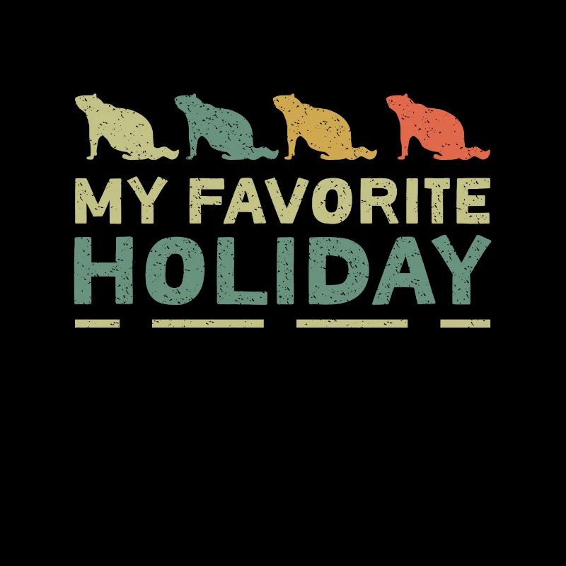 Silhouette de chats Mes vacances préférées