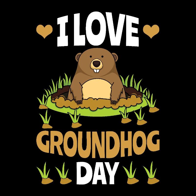 I Love Groundhog Day Cute Groundhog Fun