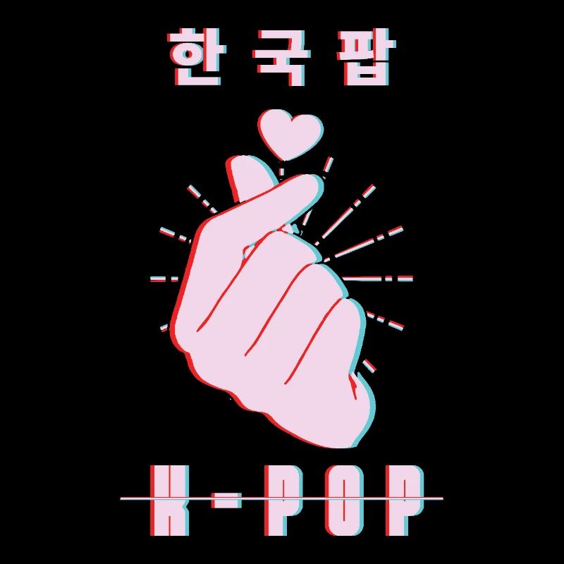 Signe D’amour K-Pop Avec Cœur Et Main