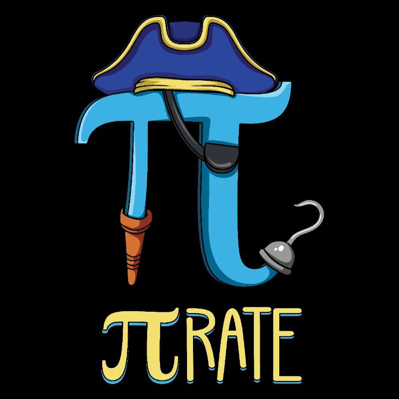 Funny pirate motif for Pi Day