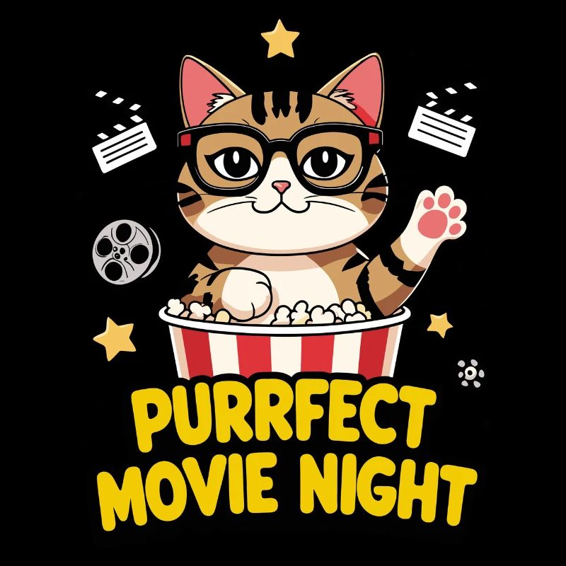 Soirée cinéma parfaite avec chat