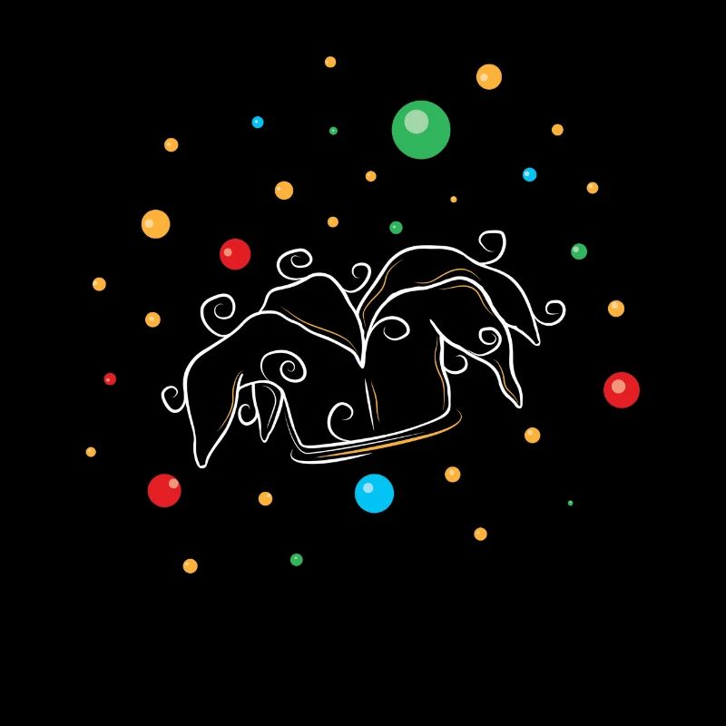 Carnaval Chapeau de Bouffon Coloré avec Confettis