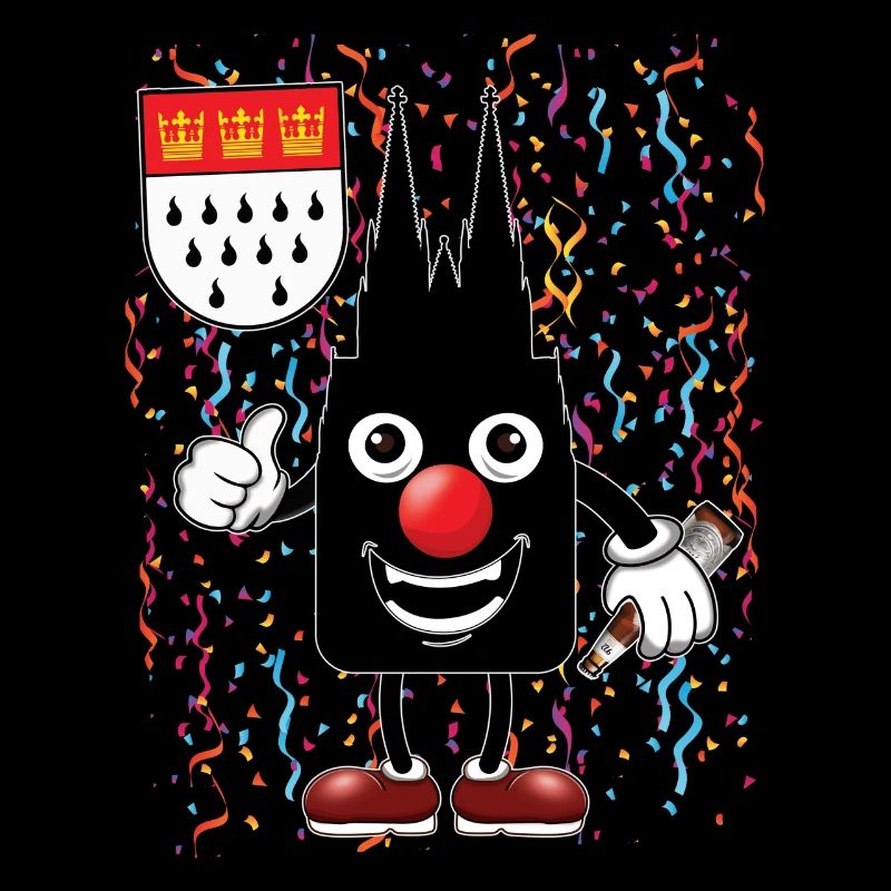 Fasching Köln Karneval Maske Konfetti Kölner Dom